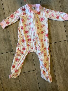 Magnolia Baby “I love you a LATTE” 9M Footed Onesie